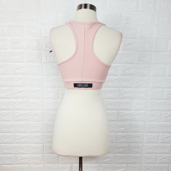 GYMSHARK Ultility Sports Bra | Front Zip Pocket | Pink | Size-S - Picture 4 of 12